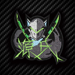 Overwatch Genji  Game Logo Stickerei Aufbügeln / Klettverschluss
